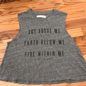 Grey Spiritual Gangster Cropped Tank